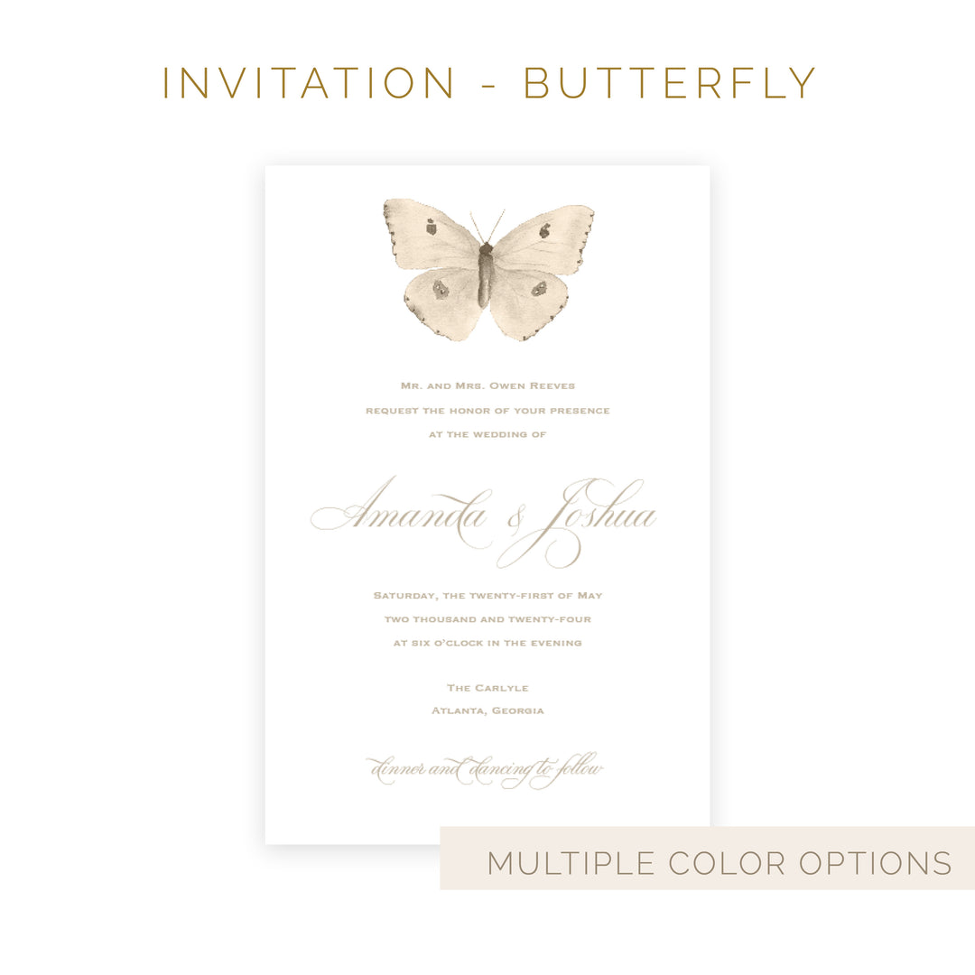 Butterfly Wedding Invitation – Kat McCall Papers