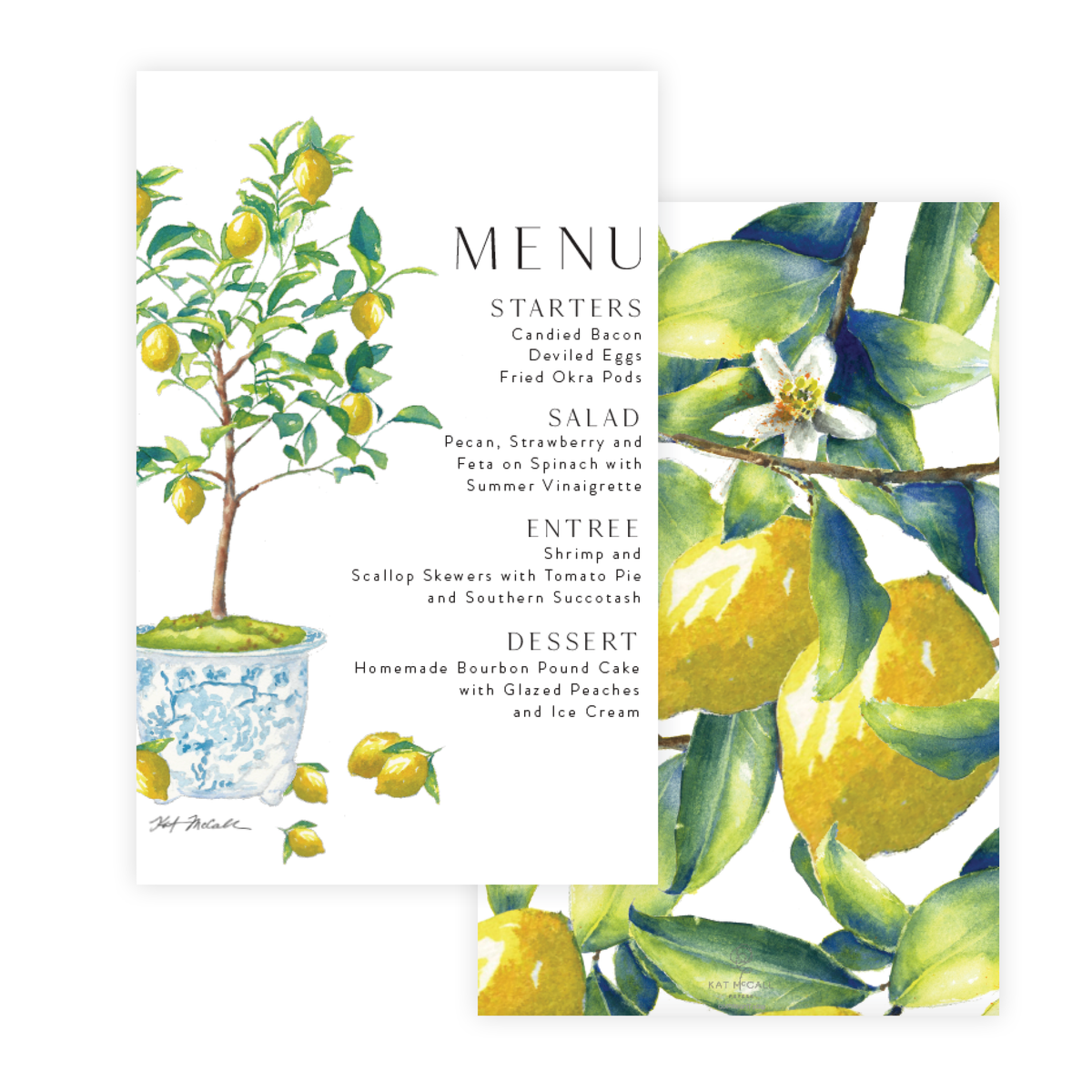 Lemon Tree Menu – Kat McCall Papers
