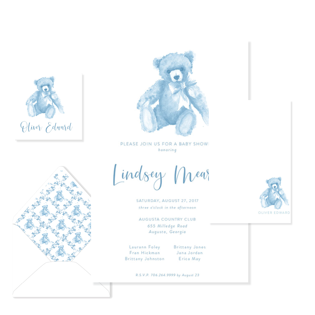 Blue Bear Invitation